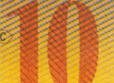 10 Swiss francs coloured number