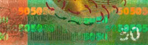 50 new Swiss francs Security strip test