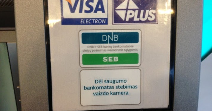 SEB DNB bankomatai