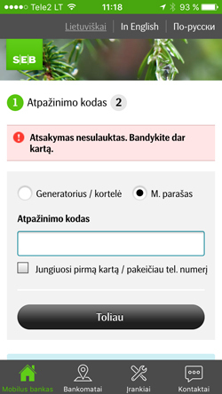 SEB prašo jungtis vėl