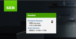 SEB kontaktai mini