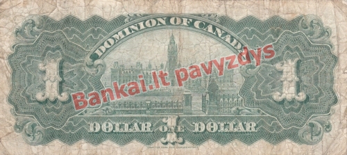 1 Dolerio banknoto galinė pusė