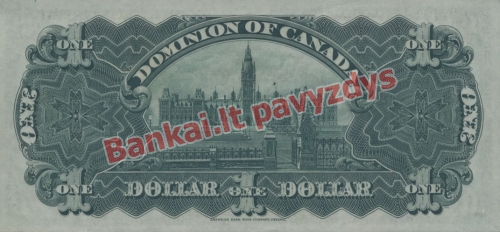 1 Dolerio banknoto galinė pusė