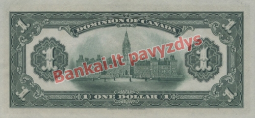 1 Dolerio banknoto galinė pusė