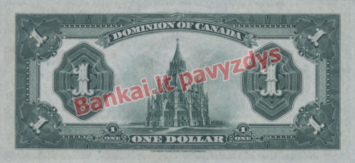 1 Dolerio banknoto galinė pusė