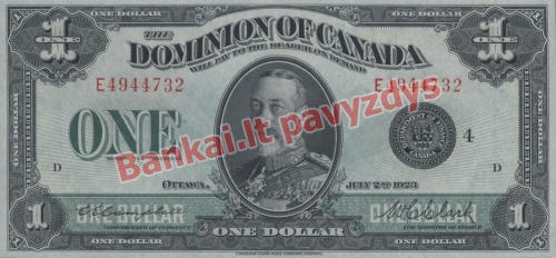 1 Dolerio banknoto priekinė pusė