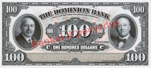 100 Dolerių banknoto priekinė pusė