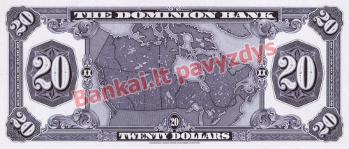 20 Dolerių banknoto galinė pusė