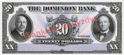 20 Dolerių banknoto priekinė pusė