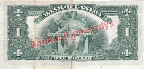 1 Dolerio banknoto galinė pusė
