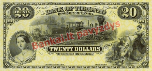 20 Dolerių banknoto priekinė pusė