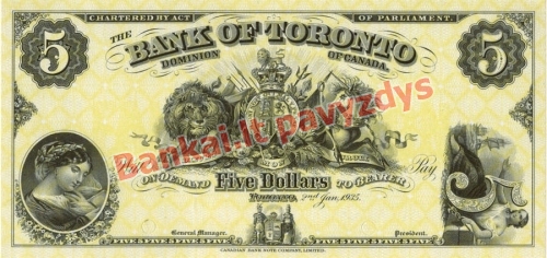 5 Dolerių banknoto priekinė pusė