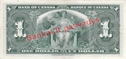 1 Dolerio banknoto galinė pusė