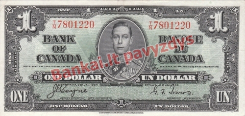 1 Dolerio banknoto priekinė pusė