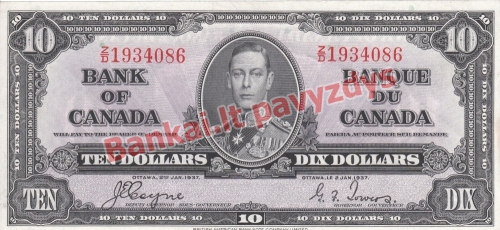 10 Dolerių banknoto priekinė pusė