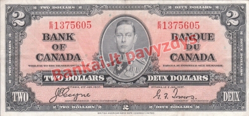 2 Dolerių banknoto priekinė pusė