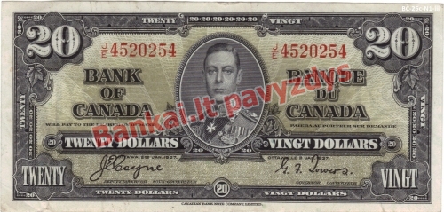 20 Dolerių banknoto priekinė pusė