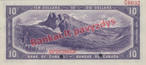 10 Dolerių banknoto galinė pusė