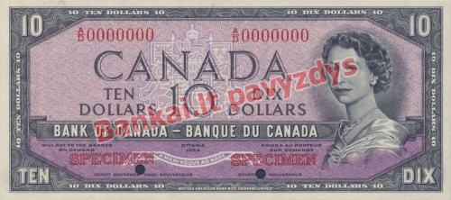 10 Dolerių banknoto priekinė pusė