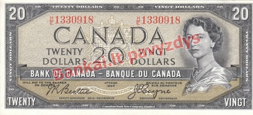 20 Dolerių banknoto priekinė pusė
