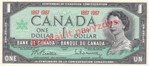 1 Dolerio banknoto priekinė pusė