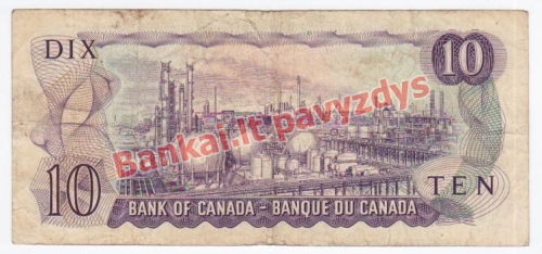 10 Dolerių banknoto galinė pusė
