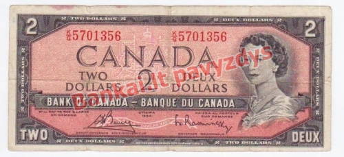 2 Dolerių banknoto priekinė pusė