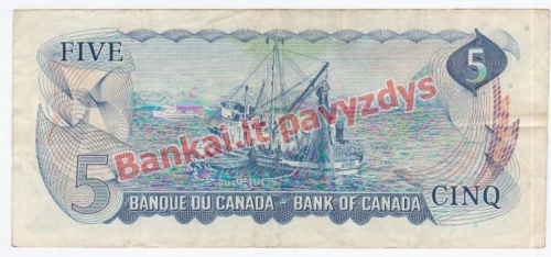 5 Dolerių banknoto galinė pusė