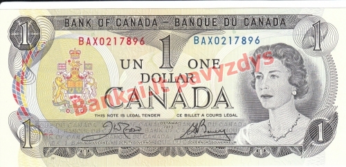 1 Dolerio banknoto priekinė pusė