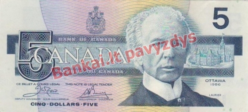 5 Dolerių banknoto priekinė pusė