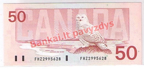50 Dolerių banknoto galinė pusė