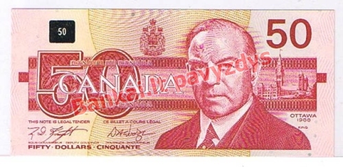 50 Dolerių banknoto priekinė pusė
