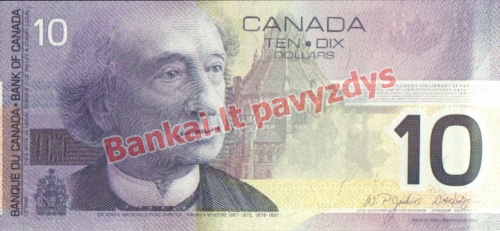 10 Dolerių banknoto priekinė pusė