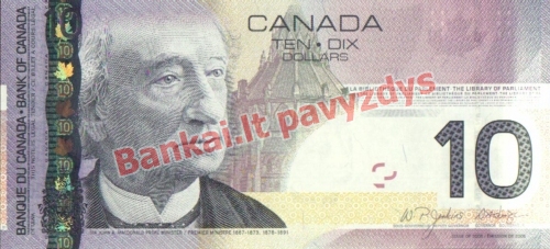 10 Dolerių banknoto priekinė pusė