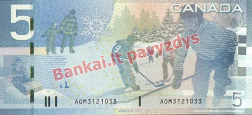 5 Dolerių banknoto galinė pusė