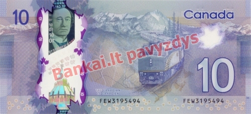 10 Dolerių banknoto galinė pusė