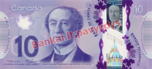 10 Dolerių banknoto priekinė pusė