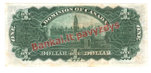 1 Dolerio banknoto galinė pusė