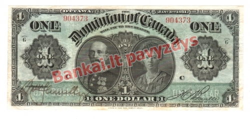 1 Dolerio banknoto priekinė pusė