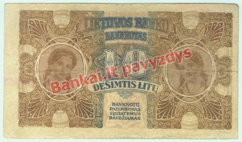 10 Litų banknoto galinė pusė
