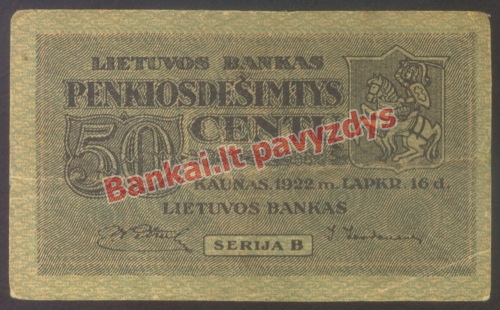 50 Centų banknoto priekinė pusė