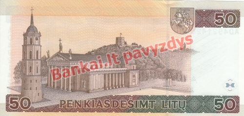 50 Litų banknoto galinė pusė