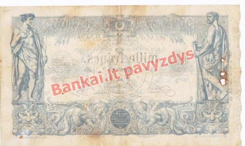 1000 Frankų banknoto galinė pusė