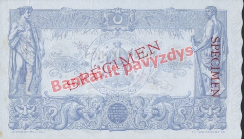 1000 Frankų banknoto galinė pusė