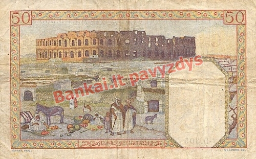 50 Frankų banknoto galinė pusė