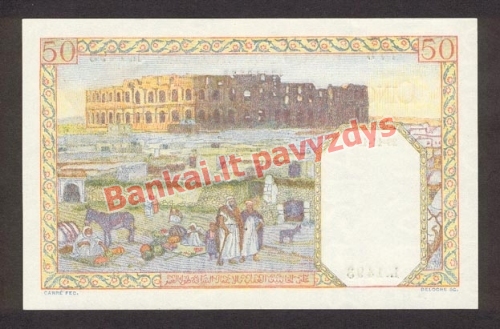 50 Frankų banknoto galinė pusė