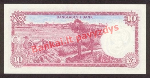 10 Takų banknoto galinė pusė