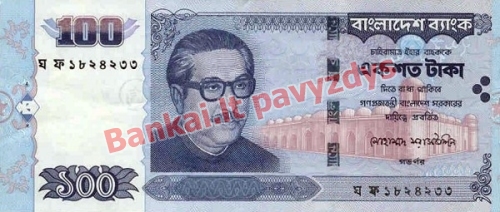 100 Takų banknoto priekinė pusė