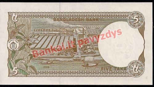 5 Takų banknoto galinė pusė