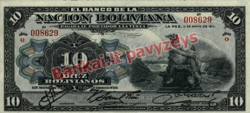 10 Bolivianų banknoto priekinė pusė
